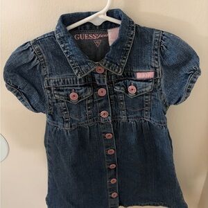 Vintage GUESS Kids Denim dress - Blue and Pink
